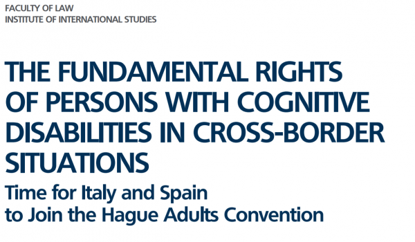 Locandina del webinar su The Rights of Persons with Cognitive Disabilities in Cross-border Situations